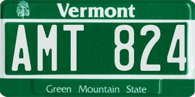 VT license plate AMT824
