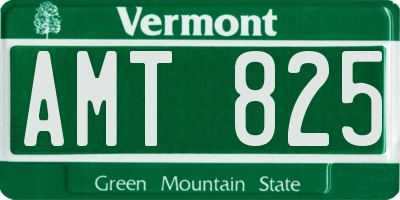 VT license plate AMT825