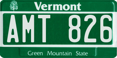 VT license plate AMT826