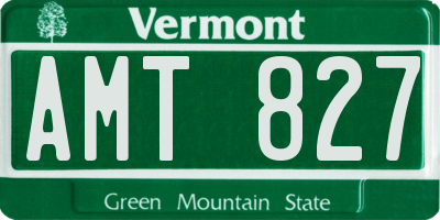 VT license plate AMT827