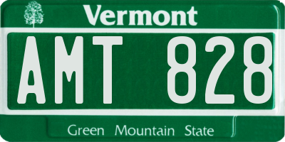 VT license plate AMT828