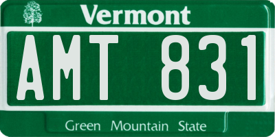 VT license plate AMT831