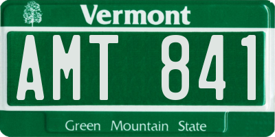 VT license plate AMT841