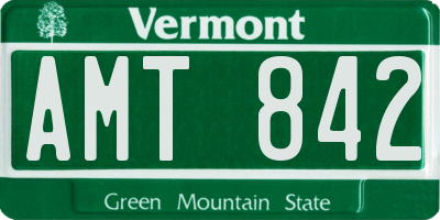 VT license plate AMT842