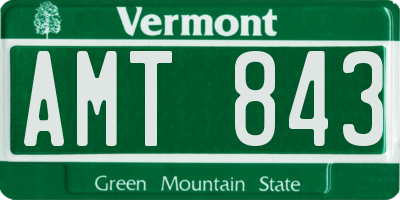 VT license plate AMT843