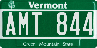 VT license plate AMT844