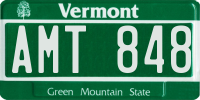VT license plate AMT848