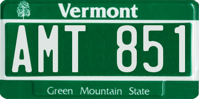 VT license plate AMT851