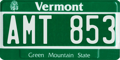 VT license plate AMT853