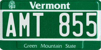 VT license plate AMT855