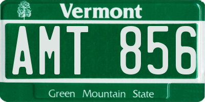 VT license plate AMT856