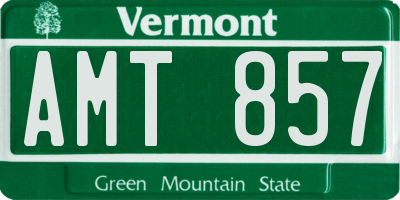 VT license plate AMT857