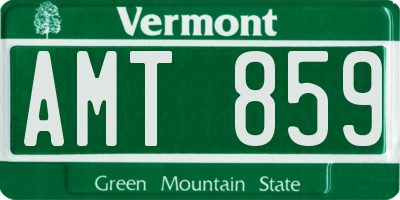 VT license plate AMT859