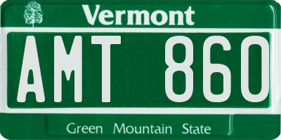 VT license plate AMT860