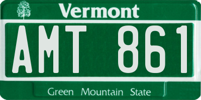 VT license plate AMT861