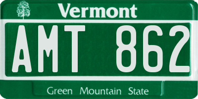 VT license plate AMT862