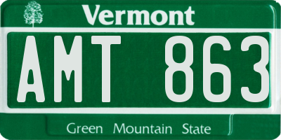 VT license plate AMT863