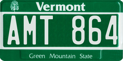 VT license plate AMT864
