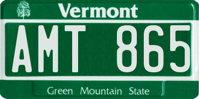 VT license plate AMT865