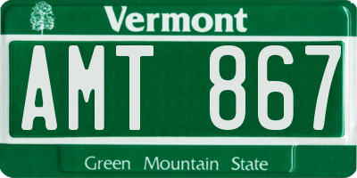 VT license plate AMT867