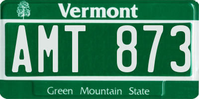 VT license plate AMT873