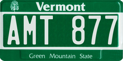 VT license plate AMT877