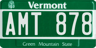 VT license plate AMT878