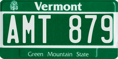VT license plate AMT879