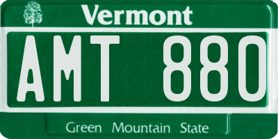 VT license plate AMT880