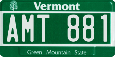 VT license plate AMT881