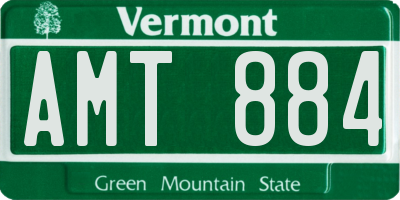 VT license plate AMT884
