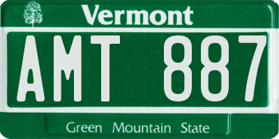 VT license plate AMT887