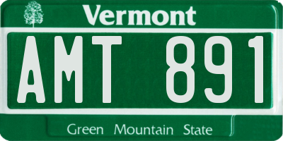 VT license plate AMT891