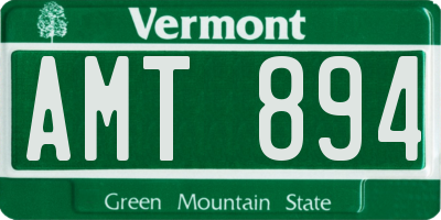 VT license plate AMT894