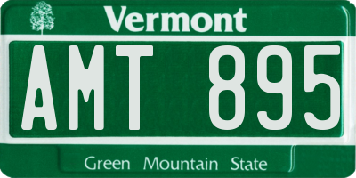 VT license plate AMT895