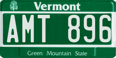 VT license plate AMT896