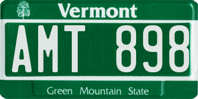VT license plate AMT898