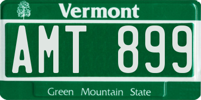 VT license plate AMT899