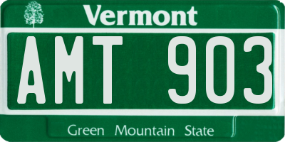 VT license plate AMT903