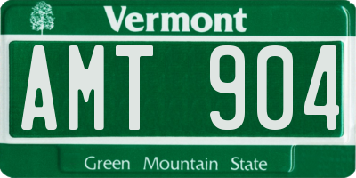 VT license plate AMT904