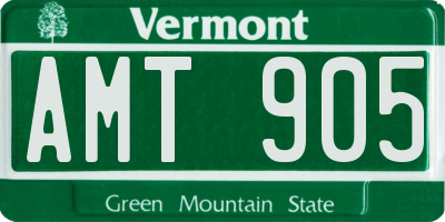 VT license plate AMT905