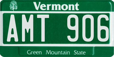VT license plate AMT906