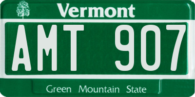 VT license plate AMT907