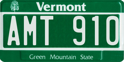 VT license plate AMT910