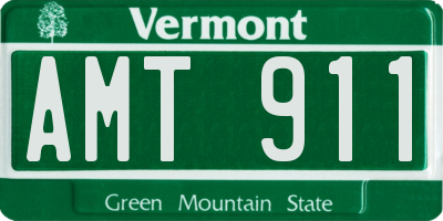 VT license plate AMT911