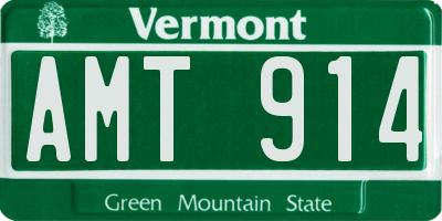 VT license plate AMT914