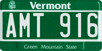 VT license plate AMT916