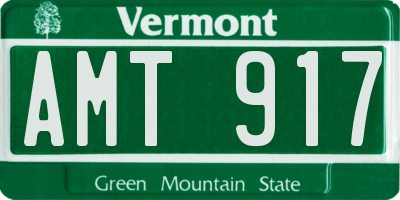 VT license plate AMT917