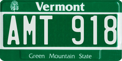 VT license plate AMT918