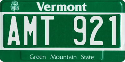 VT license plate AMT921